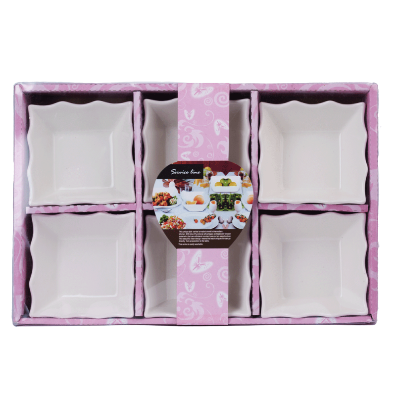 Set 6 mini platouri mici, 31,5 x 21 x 4,7 cm